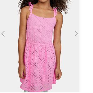NWT - Fabkids Pink Eyelet Flutter Strap Dress
